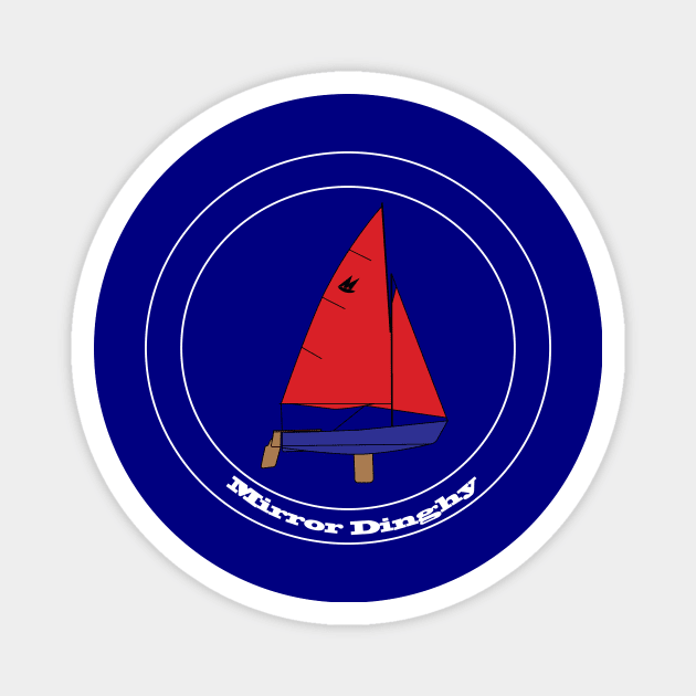 Mirror Dinghy Sailboat Magnet by CHBB